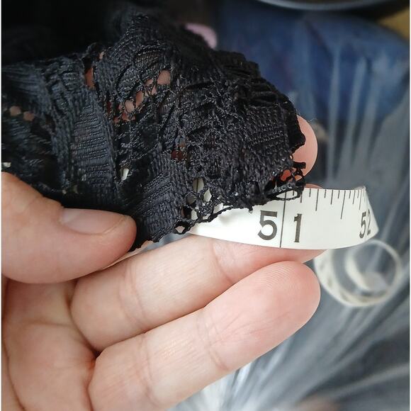 GNW Black Tiered Lace Maxi Dress Womens MD Whimsigoth Witch Boho Goth Fairy - Picture 8 of 9